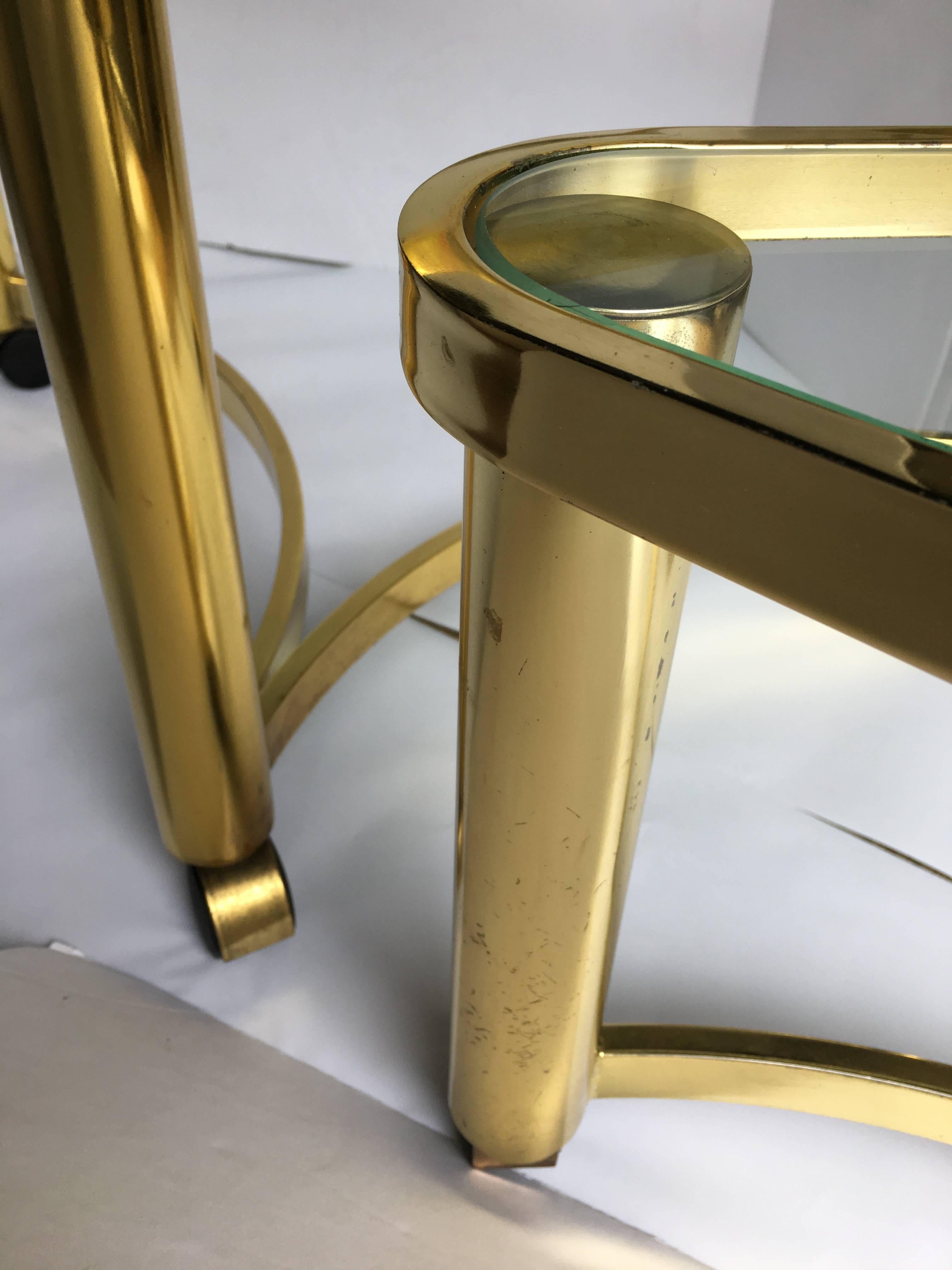 Brass Design Institute America Nesting Cocktail Tables