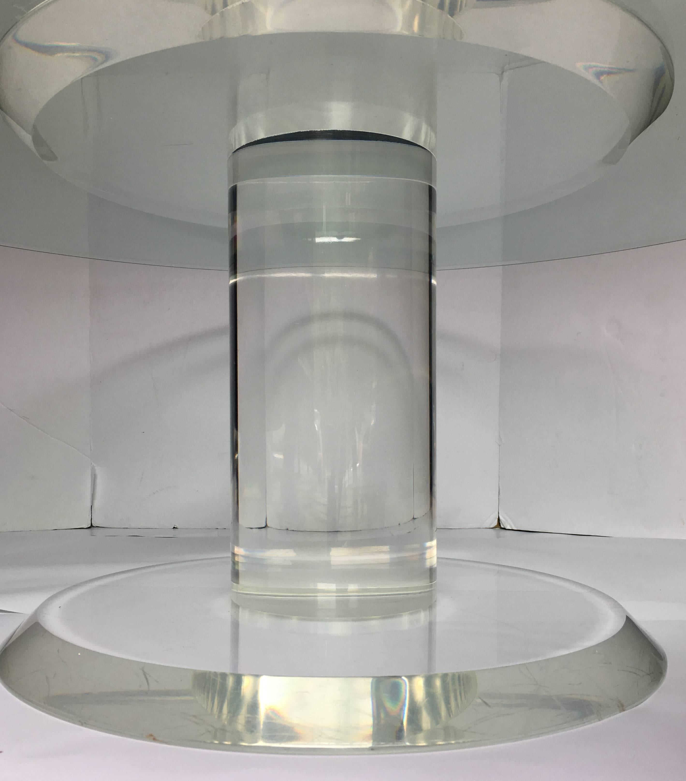 glass pedestal coffee table