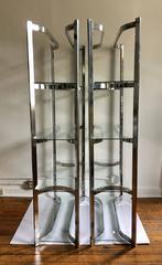 Mid-Century Modern Chrome Etagères, Pair