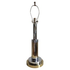 Mid-Century Modern Mixed Metal Lamp by Mutual Sunset Lamp Company