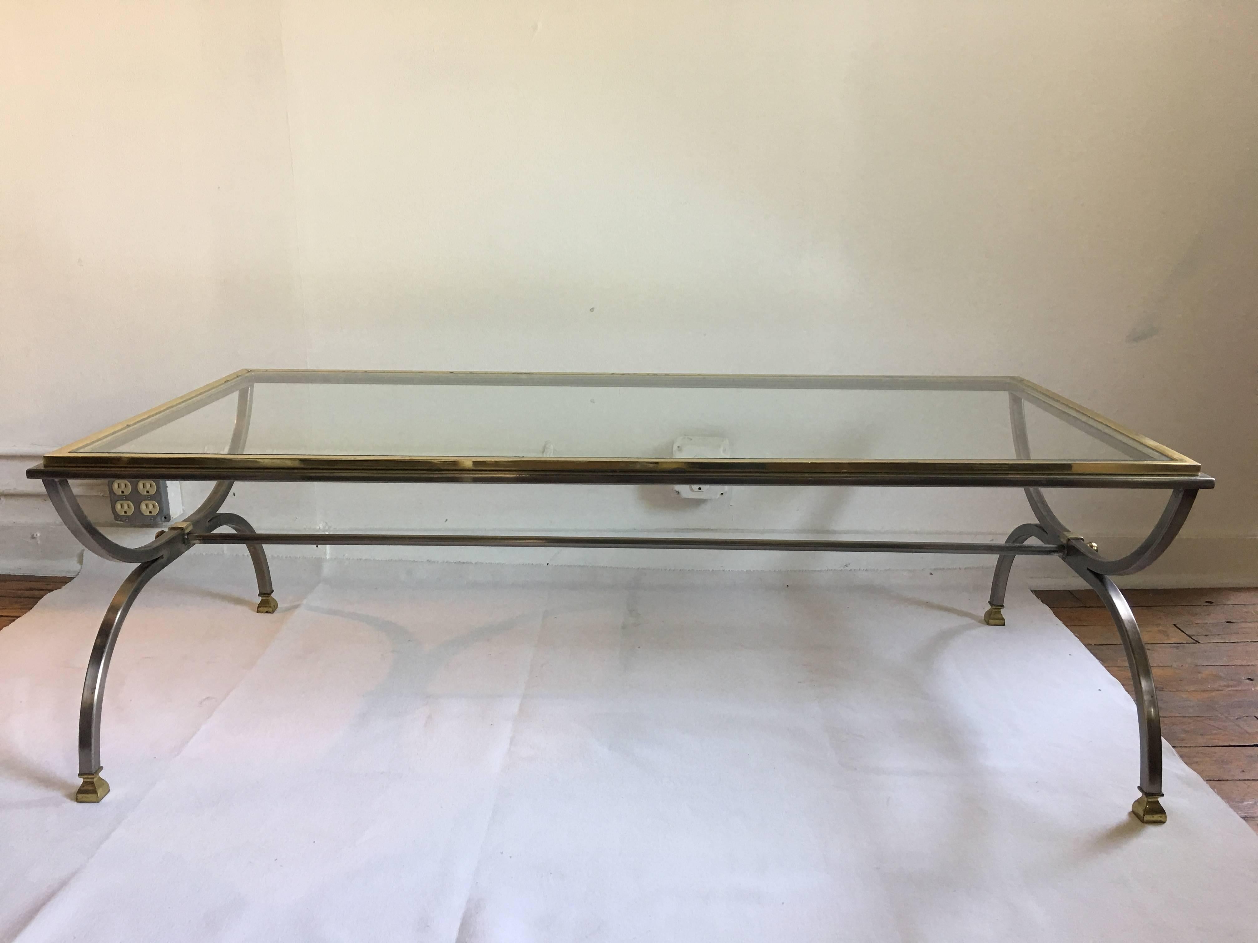mixed metal coffee table