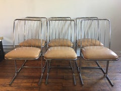 Mid-Century Modern Cantilevered Dining Chairs by Daystrom, Set of Six