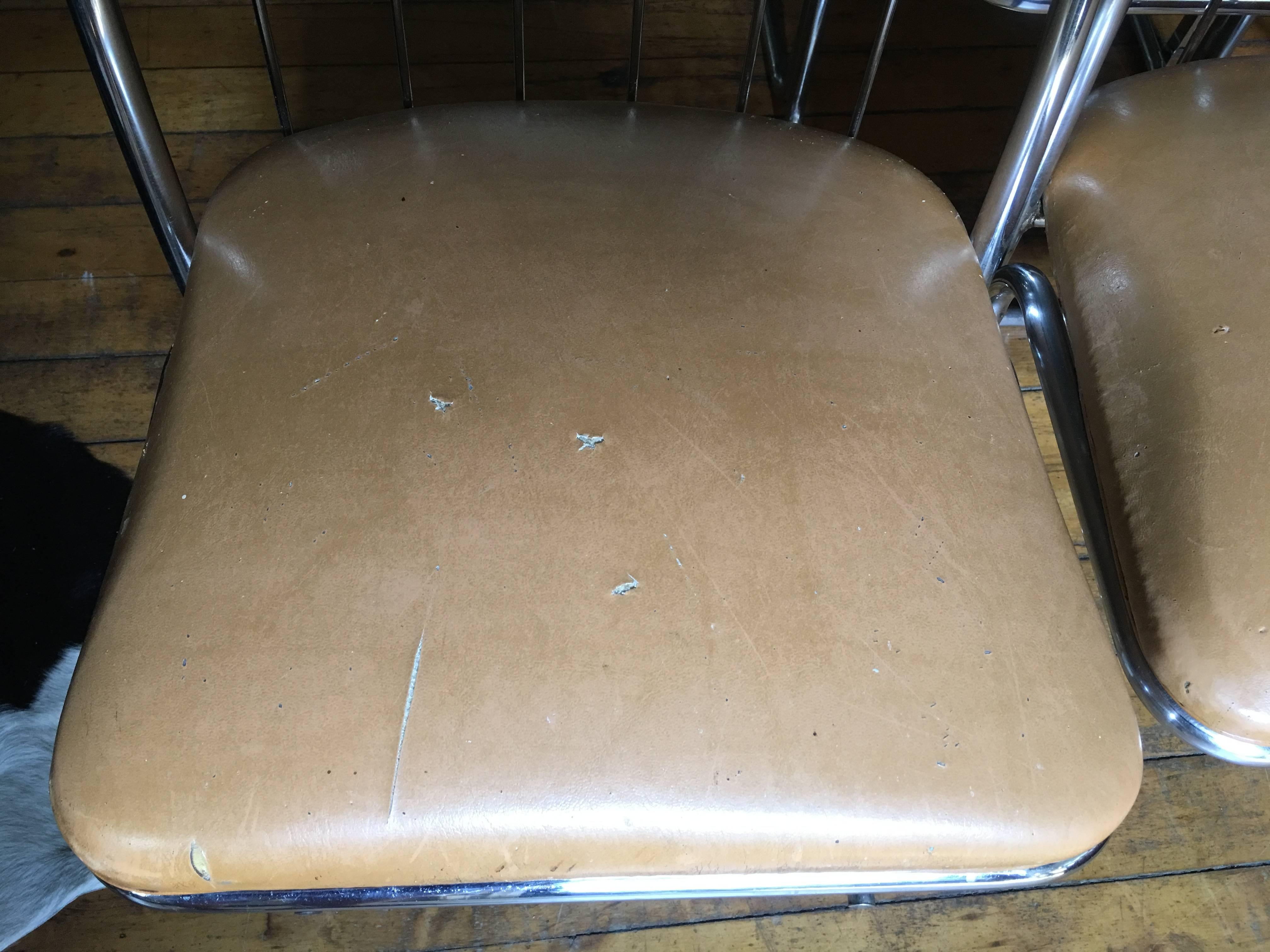 Mid-Century Modern Cantilevered Dining Chairs by Daystrom, Set of Six 1
