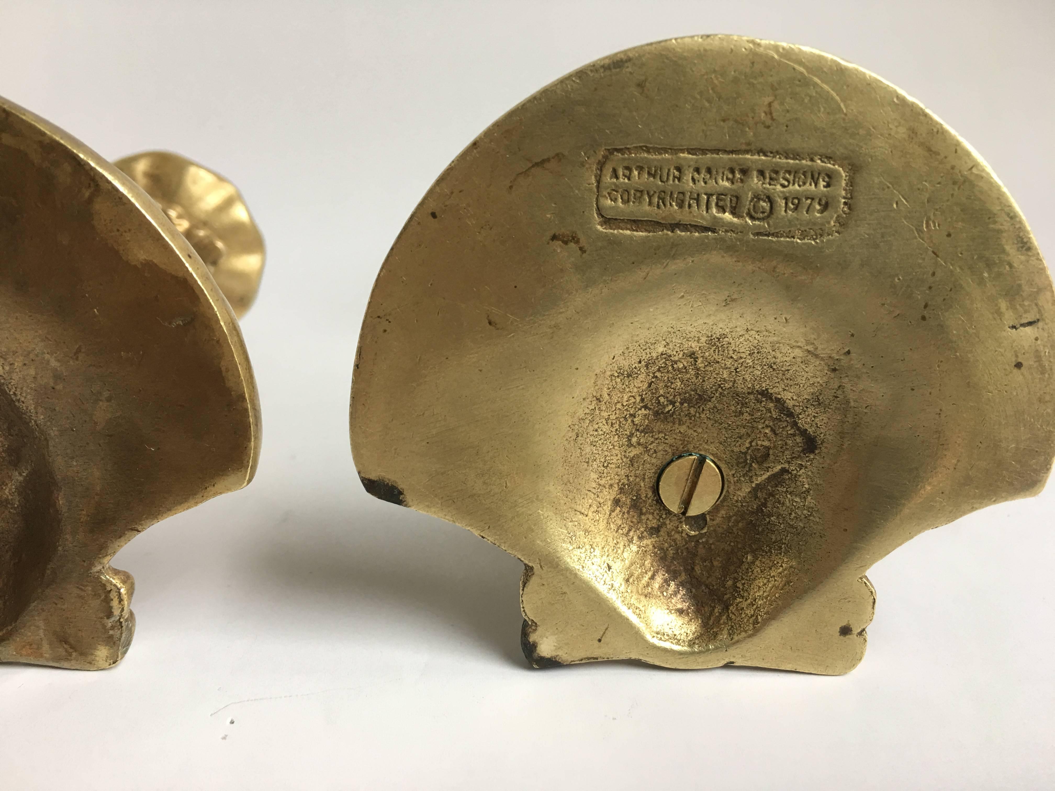 Arthur Court Brass Serpent Candlesticks, 1979 2