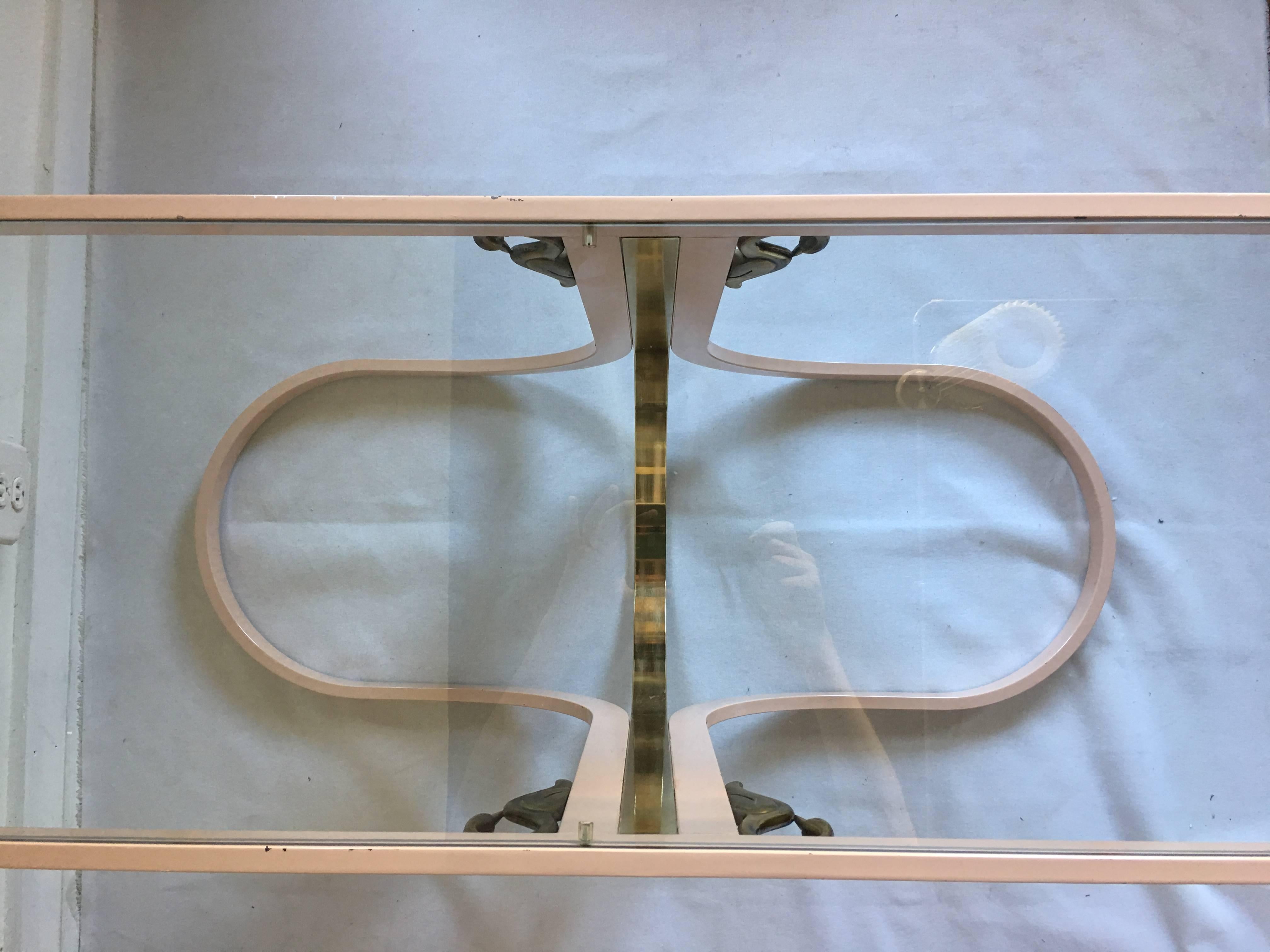 Design Institute America Lacquered Swan Console Table  In Good Condition In Lambertville, NJ