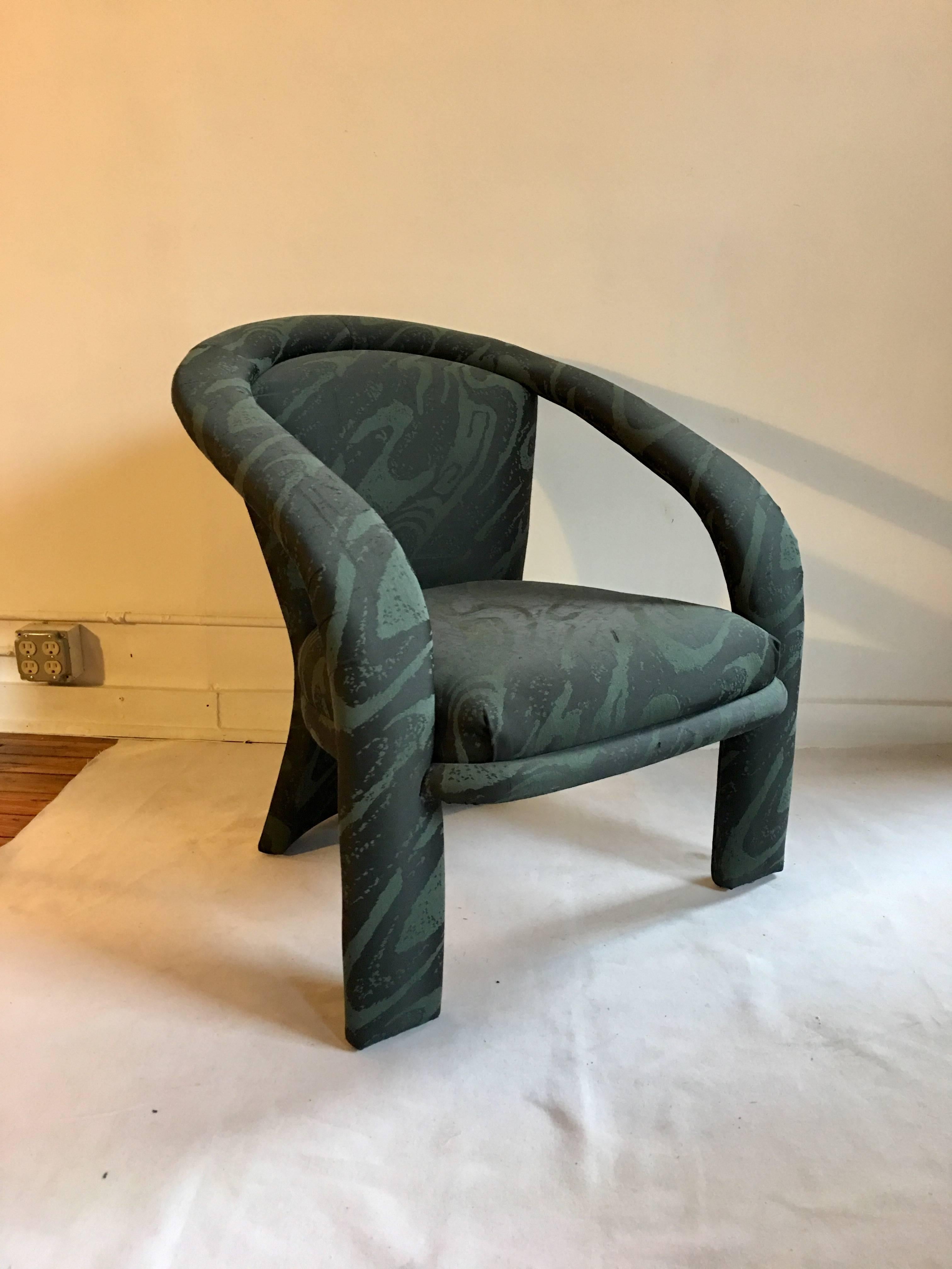 Mid-Century Modern Modern Three-Leg Milo Baughman Style Lounge Chair by Carsons