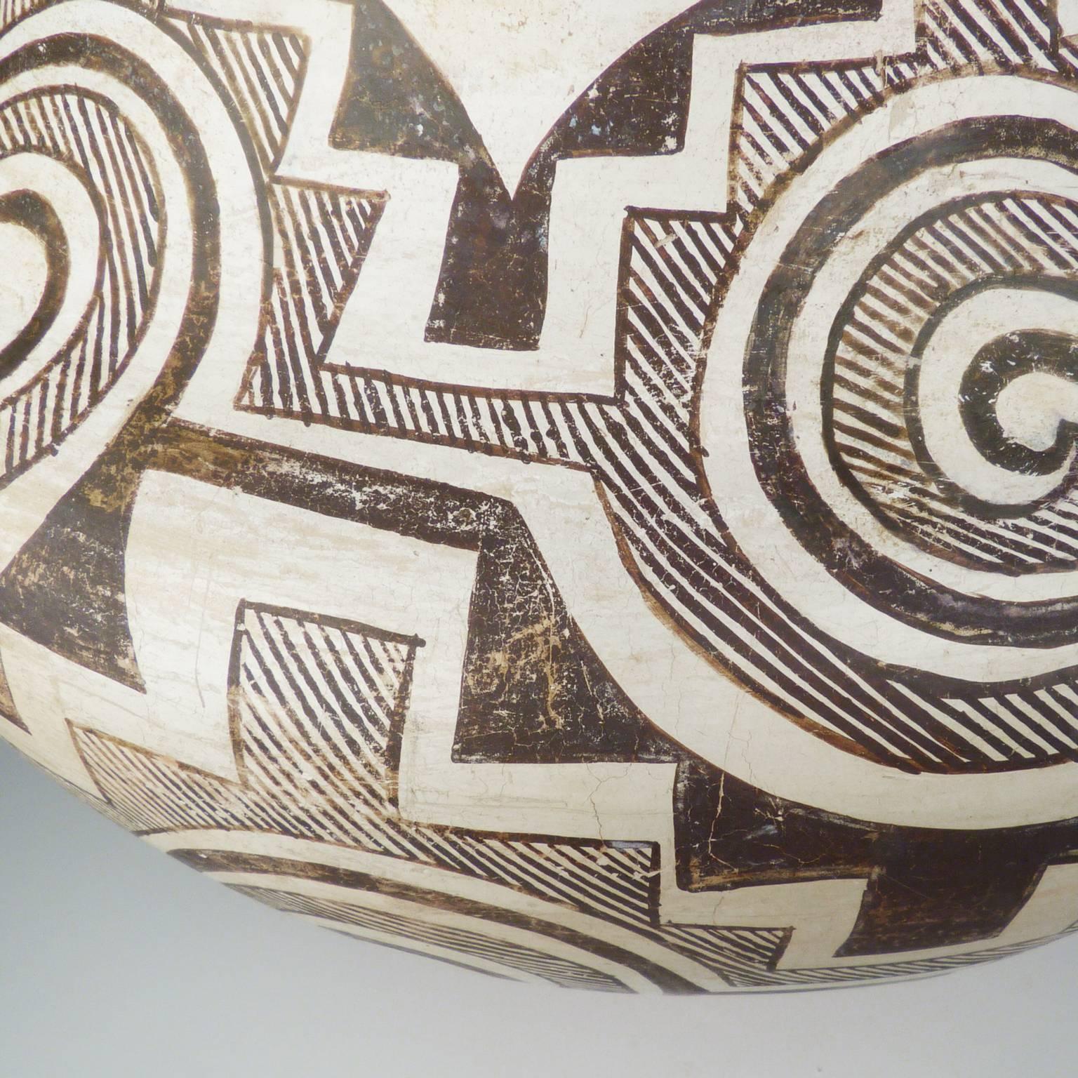 American Acoma Pueblo Black and White Pot, circa 1920