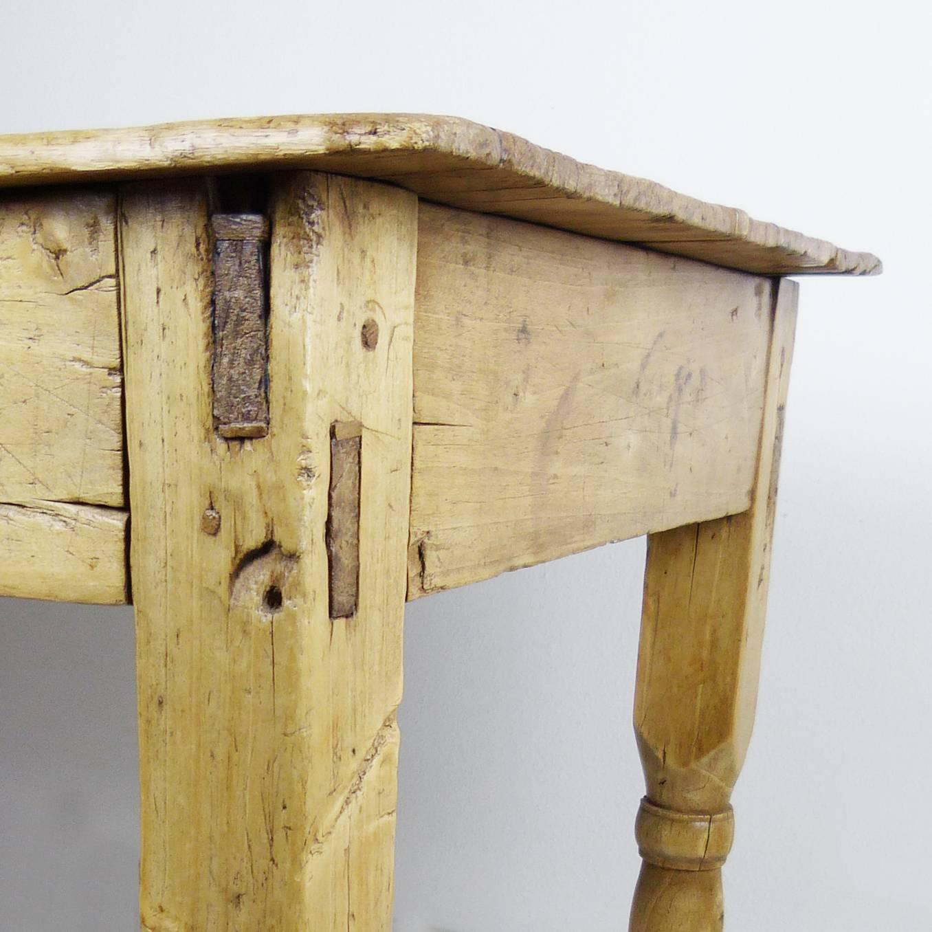 New Mexican Cottonwood Table, circa 1900 In Distressed Condition For Sale In Santa Fe, NM