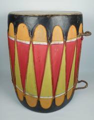 Vintage Pueblo Painted Drum, circa 1940