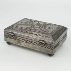 Vintage Navajo Silver Box, circa 1940