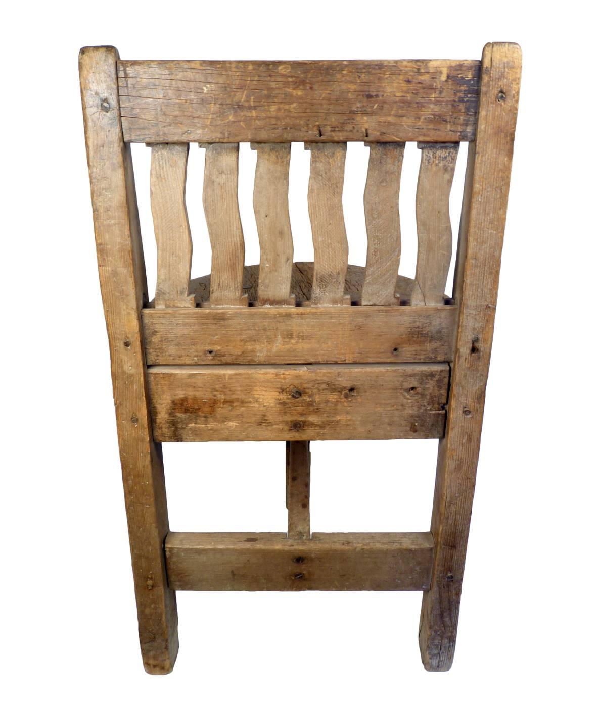 Northern New Mexican Pine Chair, circa 1860 In Good Condition In Santa Fe, NM