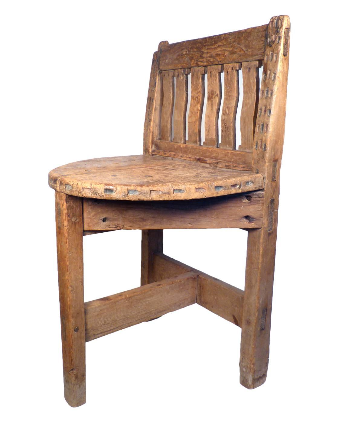 19th Century Northern New Mexican Pine Chair, circa 1860