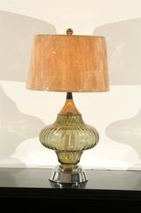 Restauriertes Paar Vintage-Lampen aus Rauchglas und Chrom