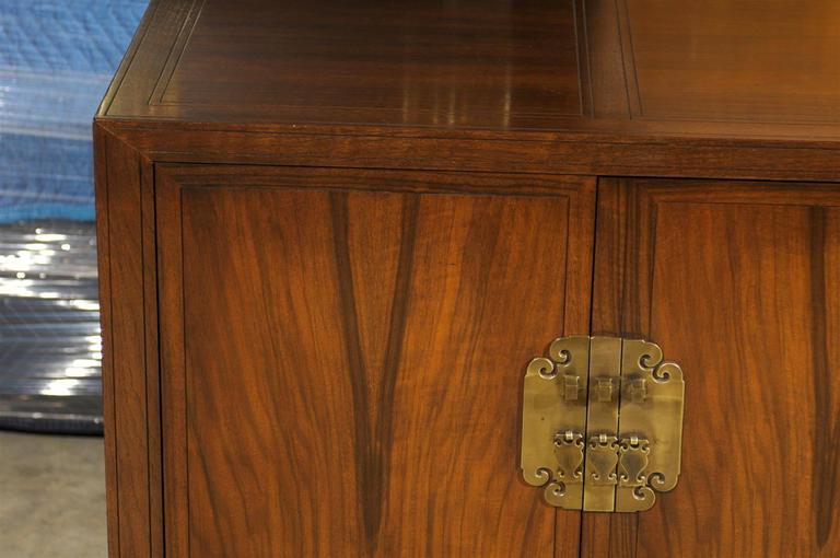 Exquisite Restored Walnut Credenza by Michael Taylor for Baker, circa 1960 For Sale 2
