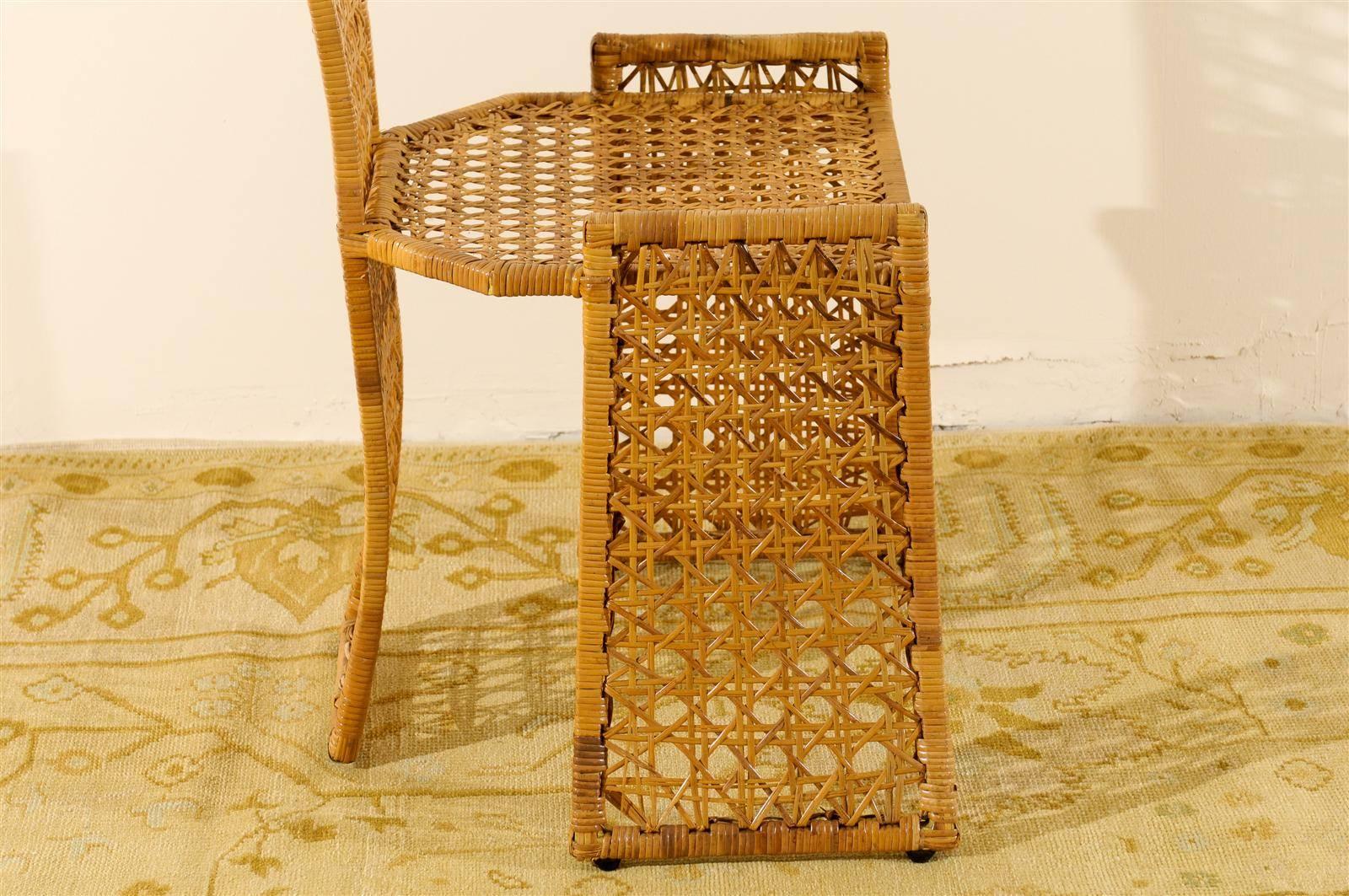Late 20th Century Sublime Restored Set of 10 Cane Dining Chairs by Danny Ho Fong, circa 1975 For Sale