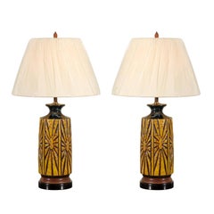 Lovely Restored Pair of Large-Scale Ceramic Lamps