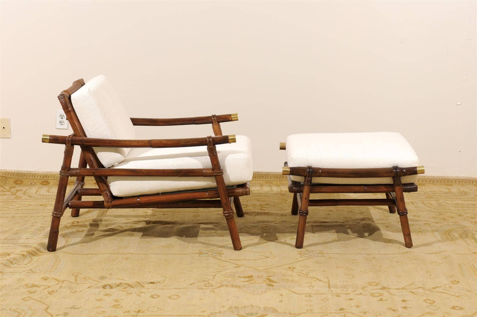 Mid-Century Modern Superb Restored Pair of Loungers by Wisner for Ficks Reed, circa 1954  For Sale