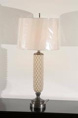 Rare Pair of Cream and Pewter Bubble Lamps by Helena Tynell for Flygsfors