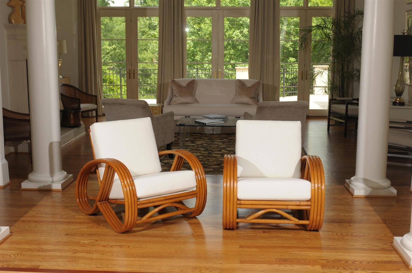 Mid-Century Modern Outstanding Pair of Restored Vintage Pretzel Loungers with Adjustable Back
