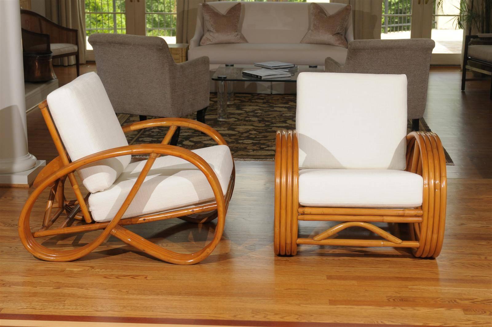 Mid-Century Modern Outstanding Pair of Restored Vintage Pretzel Loungers with Adjustable Back