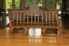 Magnificent Restored Vintage Rattan Pagoda Sofa, circa 1960