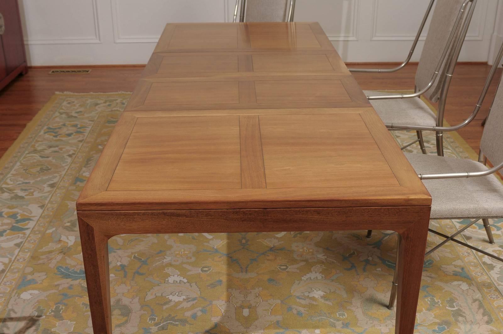 Breathtaking Restored Extension Dining Table in Walnut by Baker, circa 1960 1