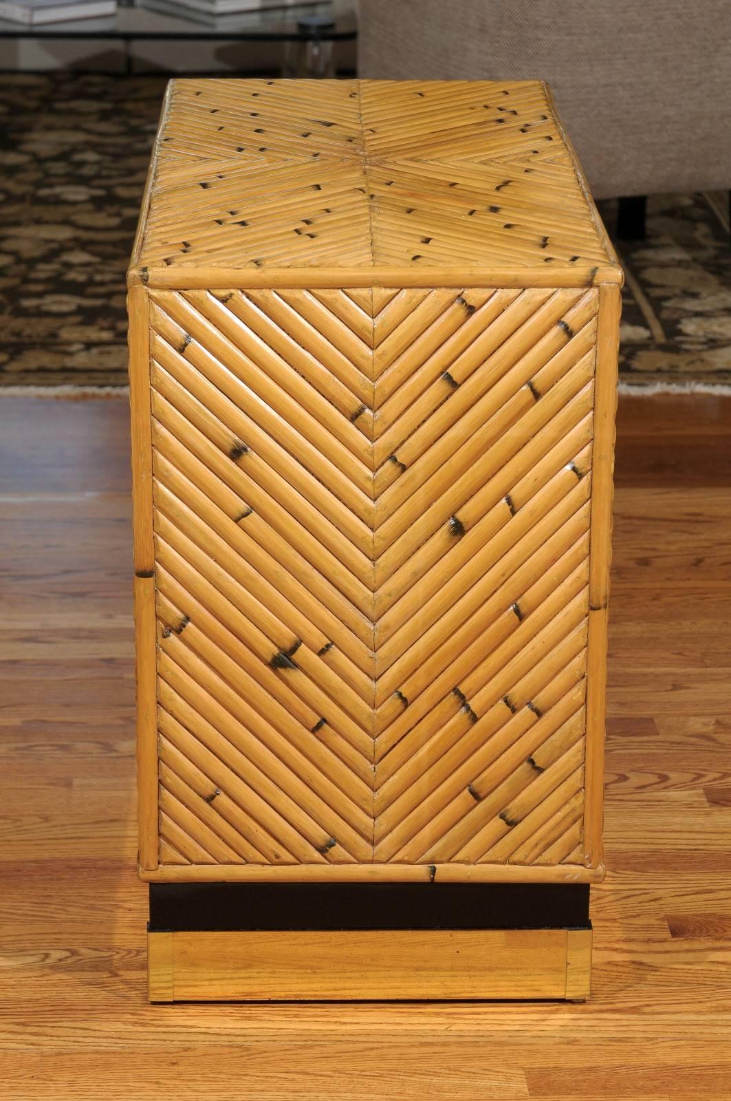 Dramatic Restored Vintage Bamboo Console 1