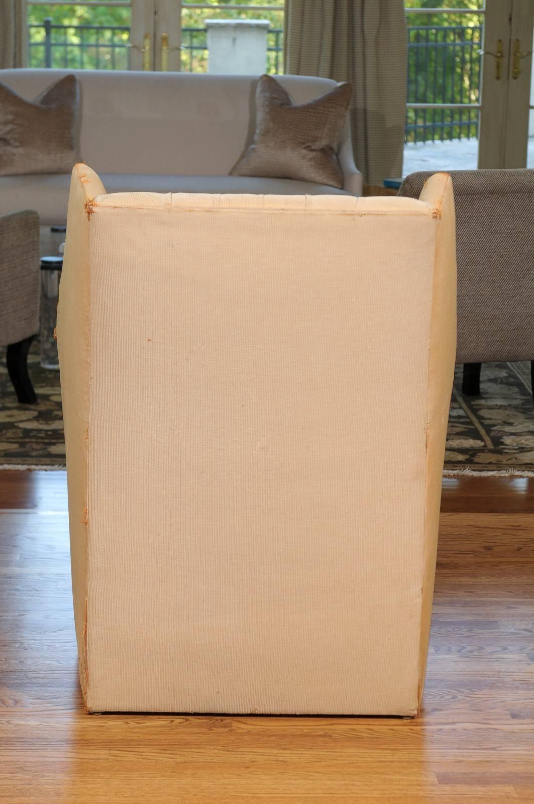 American Dramatic Pair of Modern Wing Chairs by John Saladino for Baker