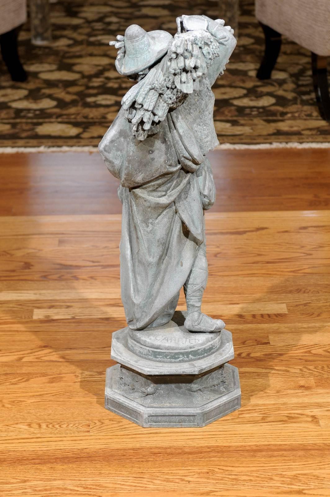 Magnifique bronze du 19ème siècle Poitevin par Albert-Ernest Carrier-Belleuse Abîmé - En vente à Atlanta, GA
