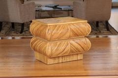 Stellar Restored Bullnose Two-Drawer Small Chest in Bamboo