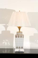 Stylish Pair of Modern Chippendale Style Ceramic Lamps