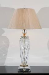 Sublime Pair of Restored Blown Murano Tornado Lamps