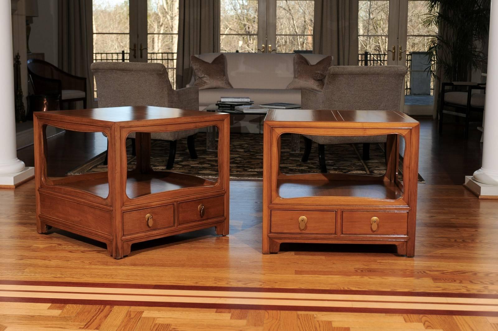A stunning pair of end tables or night stands from the boutique 