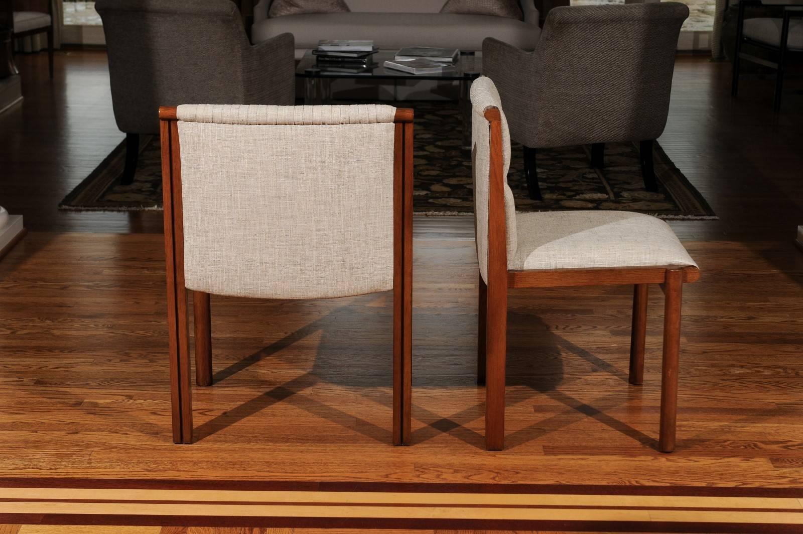 Mid-Century Modern Exceptionally Rare Set of 6 Dining Chairs by Saladino for Baker, circa 1985