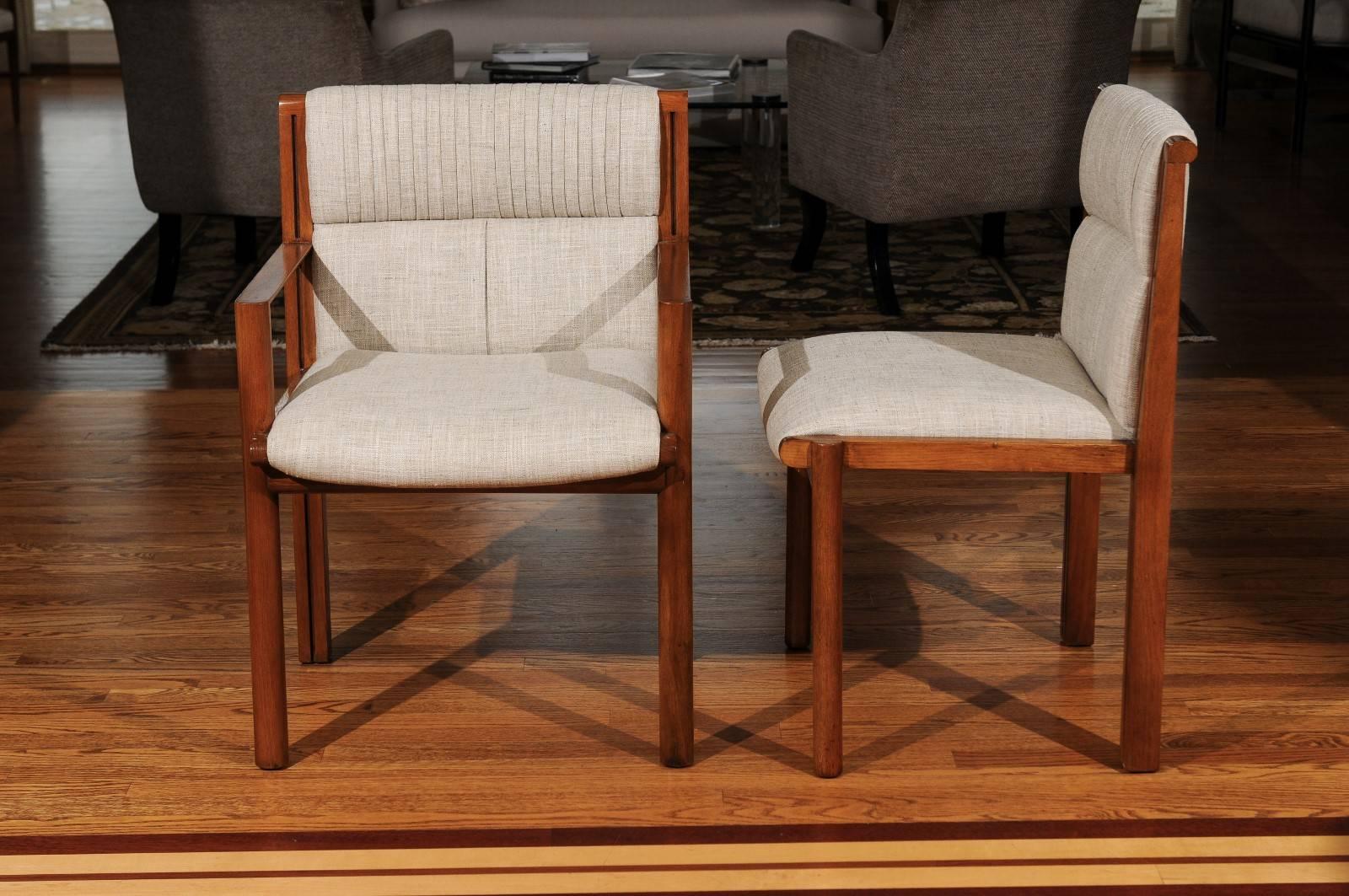 Exceptionally Rare Set of 6 Dining Chairs by Saladino for Baker, circa 1985 1