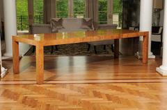 Tavolo da pranzo allungabile in legno d'ulivo mozzafiato di Milo Baughman, circa 1975