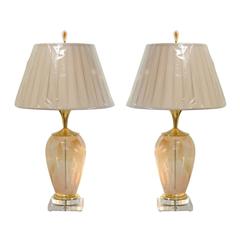 Exquisite Pair of Blown Murano Vessels as Custom-Made Lamps 7