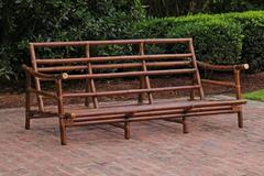 Fabulous Restored Custom-Commissioned Rattan Sofa in the Style of John Wisner