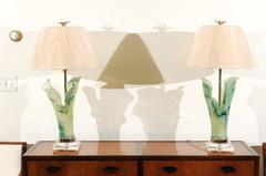 Phenomenal Pair of Custom-Made Murano Lamps