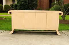 Sleek and Elegant Hand-Painted Credenza by Allesandro for Baker, circa 1985