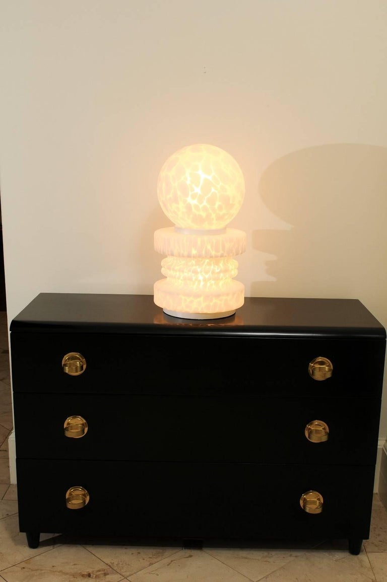 Incredibly Rare Pair of Pawn Lamps by Mazzega of Murano, circa 1970 For