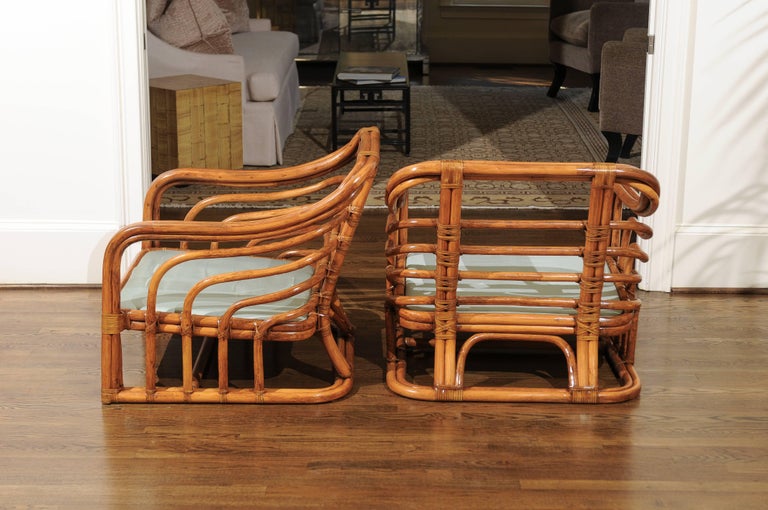 Decorative Restored Pair of Club Chairs by Brown Jordan, circa 1980 at