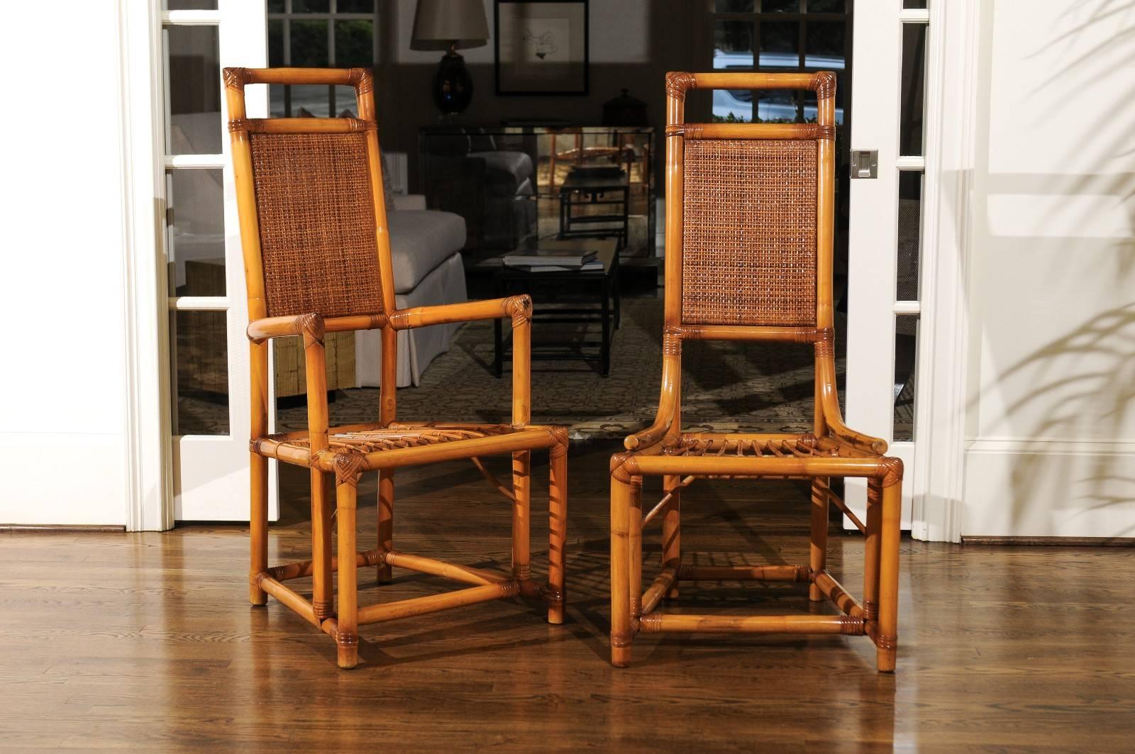 Elegant Restored Set of Twelve Throne Dining Chairs by Willow and Reed In Excellent Condition In Atlanta, GA