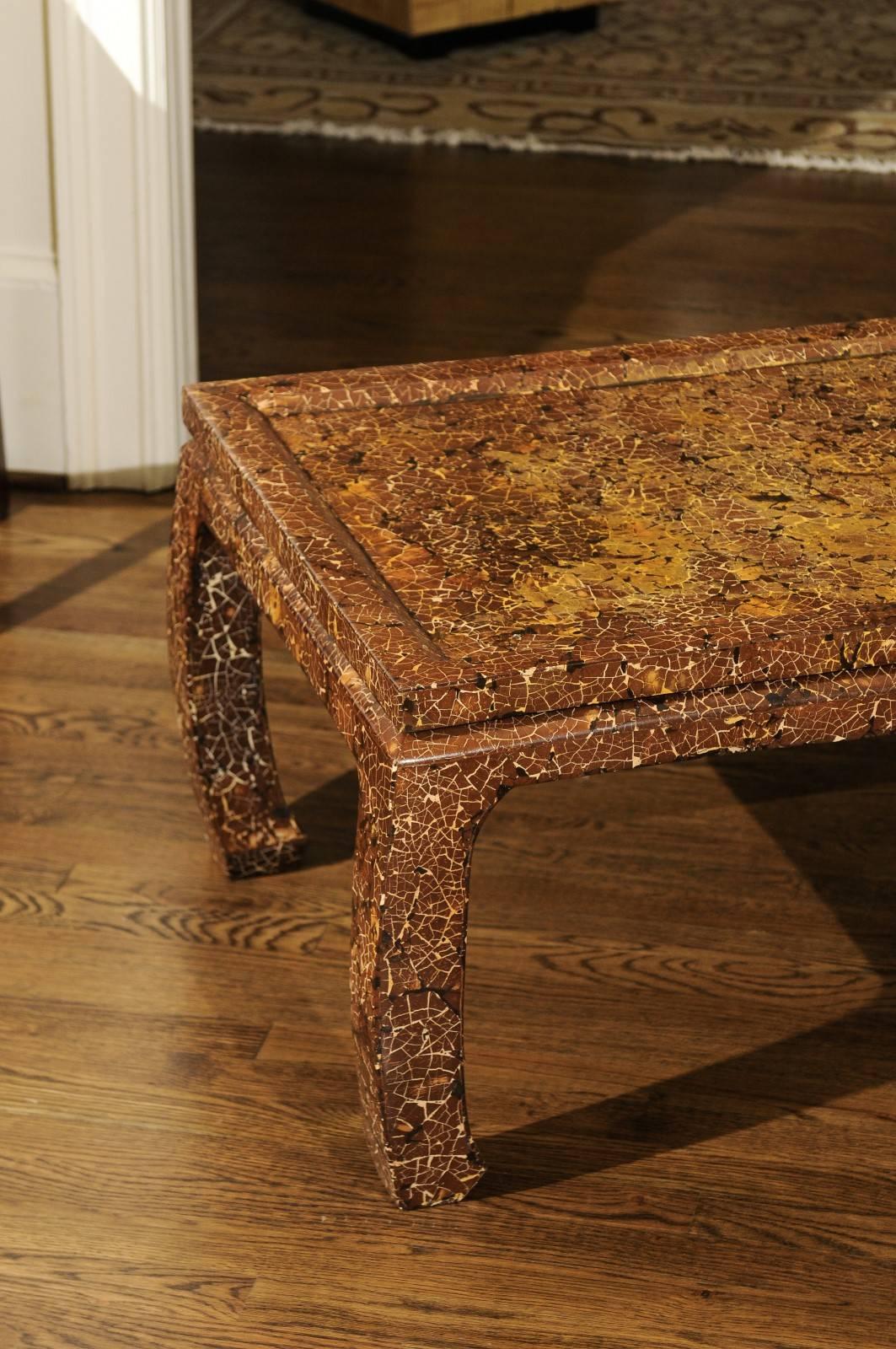 Exquisite Mosaic Lacquered Coffee Table in the Style of Enrique Garcel For Sale 1
