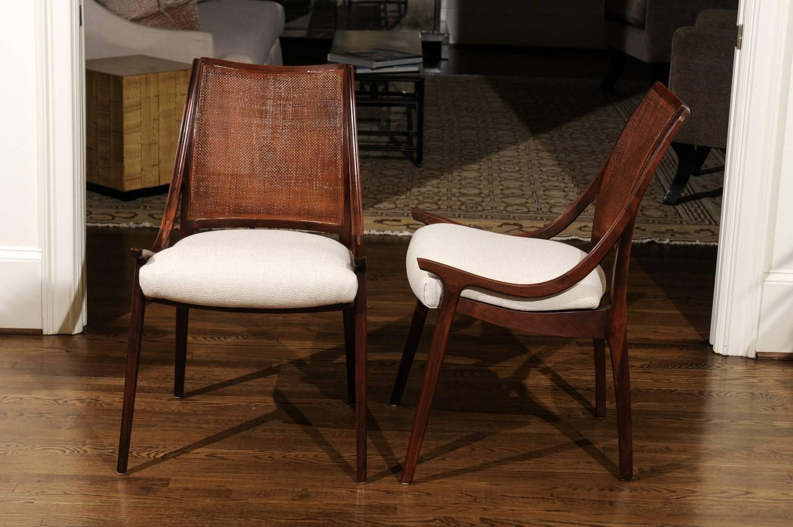 Exquisite Set of Eight Cane Chairs by John Kapel for Glenn of California 3