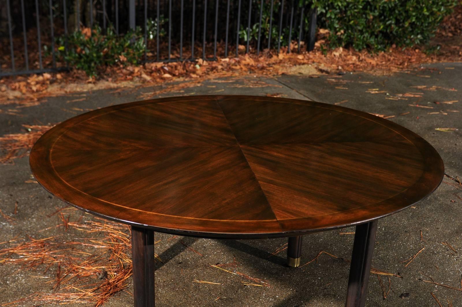 Majestic Elliptical Walnut Dining Table by Michael Taylor for Baker, circa 1958 For Sale 2