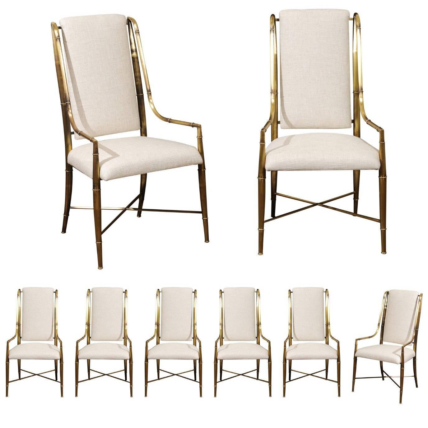 Magnificent Set of Eight Dining Chairs by Weiman/Warren Lloyd for Mastercraft For Sale