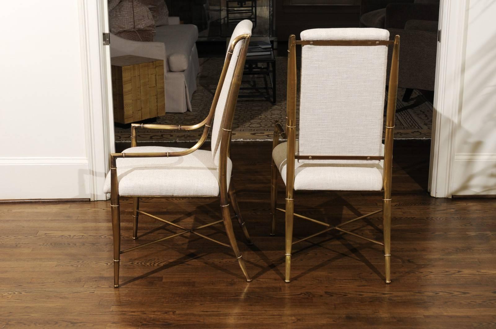 Magnificent Set of Eight Dining Chairs by Weiman/Warren Lloyd for Mastercraft In Excellent Condition For Sale In Atlanta, GA