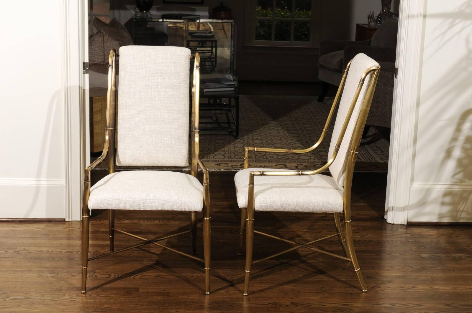 Late 20th Century Magnificent Set of Eight Dining Chairs by Weiman/Warren Lloyd for Mastercraft For Sale