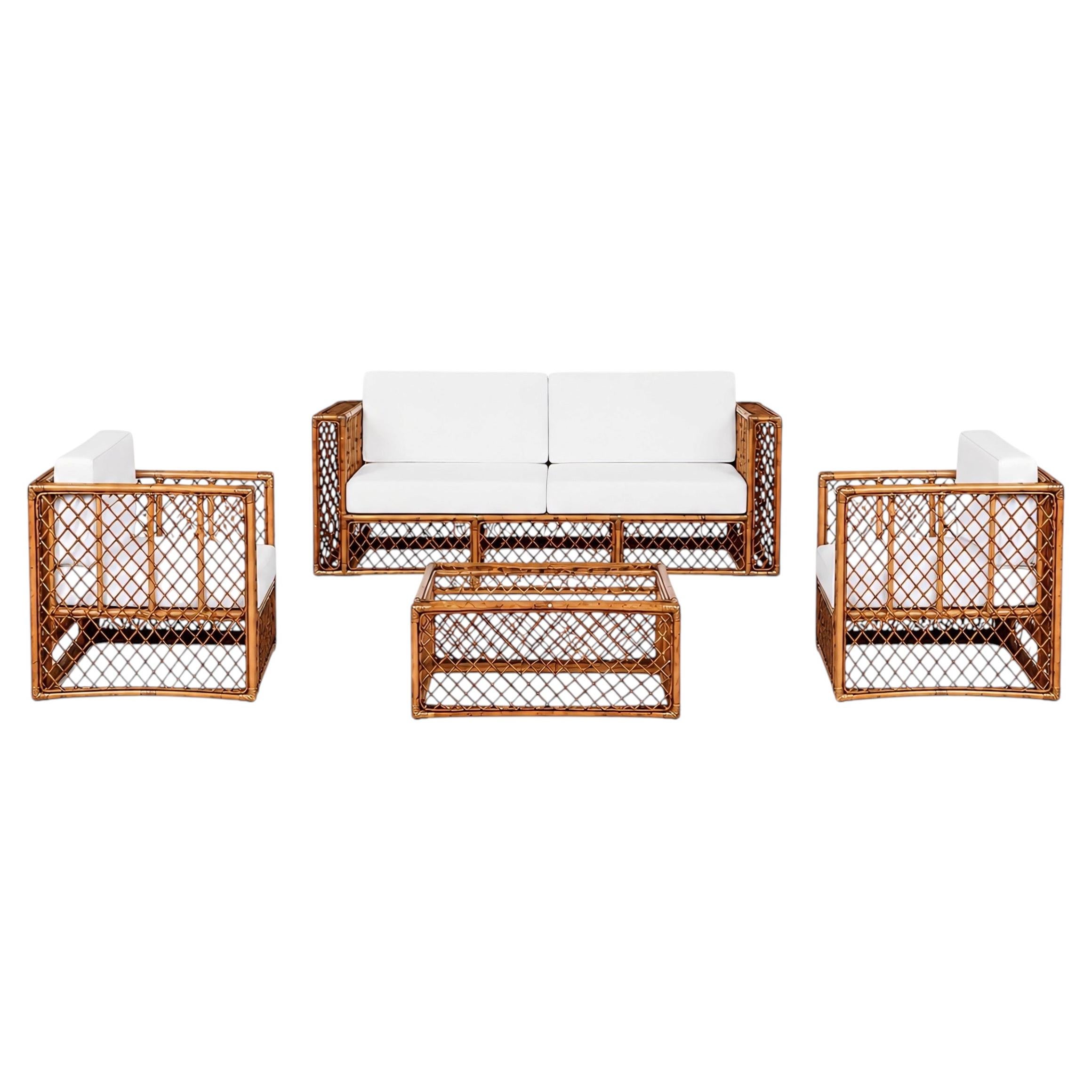 Extraordinary Restored Complete Seating Set by Vivai del Sud, Italy, circa 1976